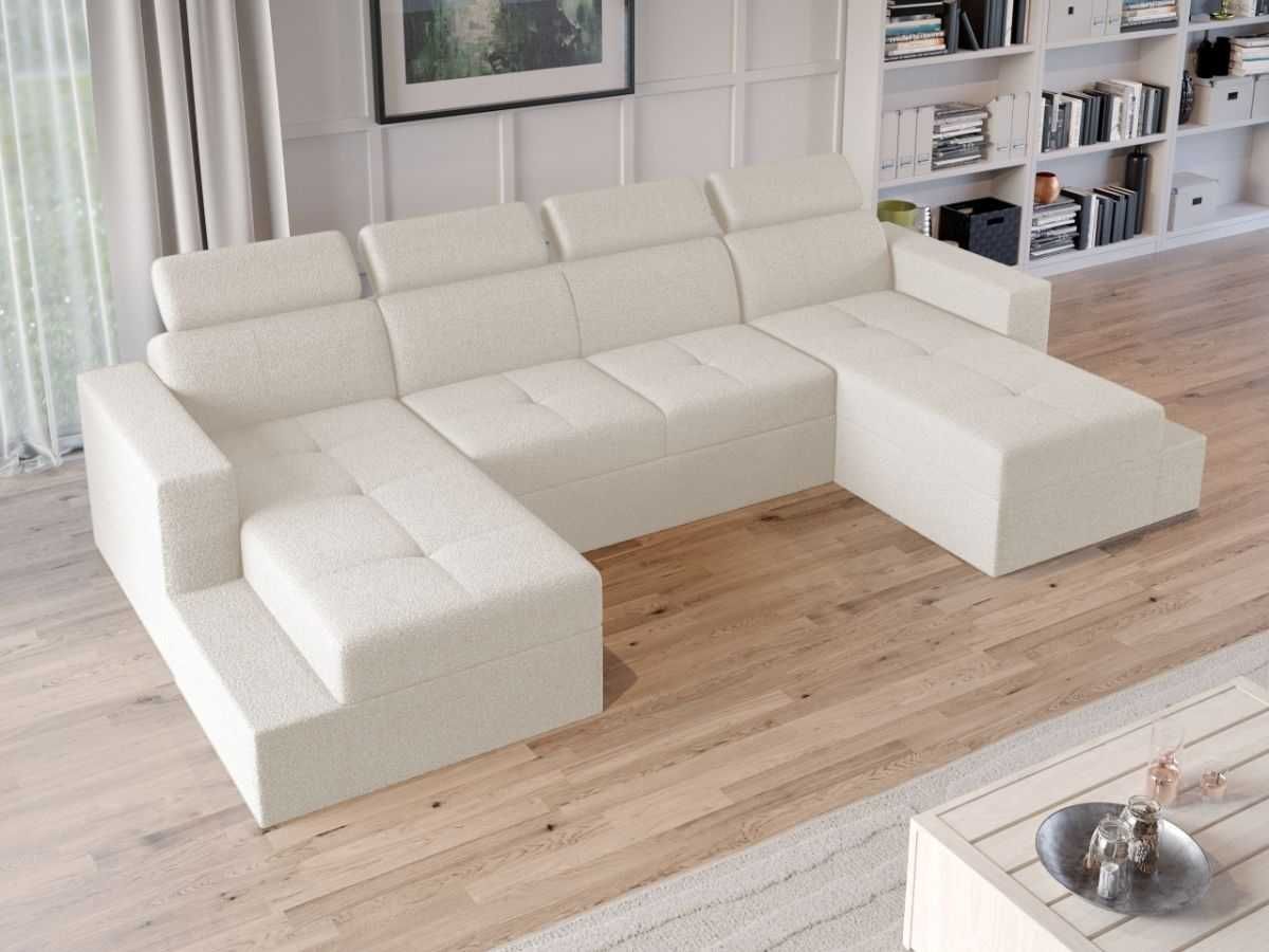 Coltar U Extensibil Paloma plusat aspect lana alba - Transport Gratuit