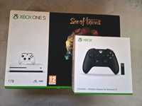 Xbox One S 1 TB full box + 2 controllere + 2 jocuri