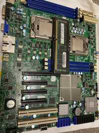 Два процессора Xeon x5650 + 16Gb ОЗУ + Мат плата X8DTL-3 Supermicro