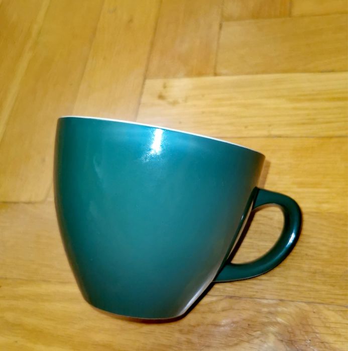 Керамична чаша Хари Потър с бухал, 325 мл. изумрудено зелена супер !