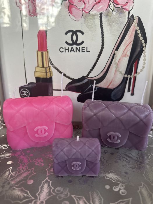 Ръчно изработени свещи Chanel, мече, алпака и др.
