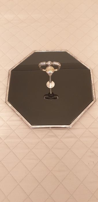 Accesoriu decorațiune vintage colectie sticla alpaca Franța 1950