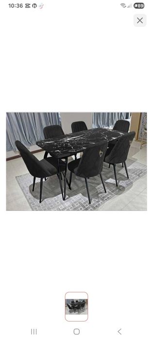 Кухонный стол, 6 стулья