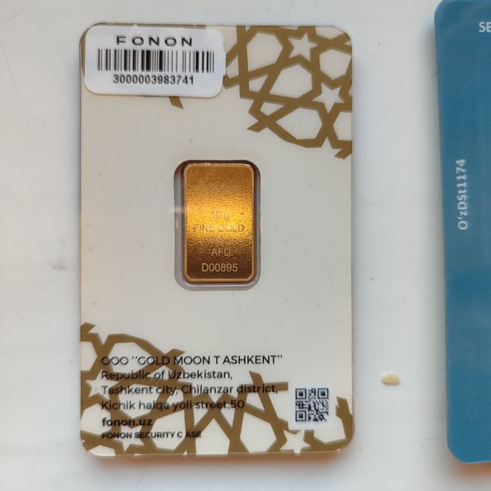 Slitka Tilla quyma oltin sotiladi. Upakovka zavod