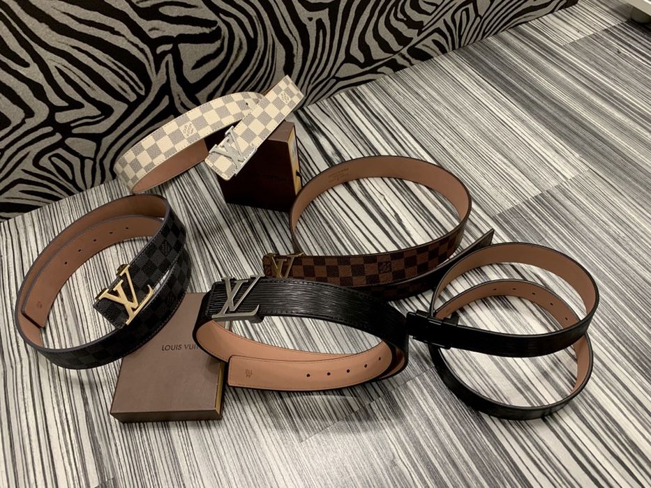 Curea LOUIS VUITTON-gravura interior:Piele naturală ! toate inscriptio