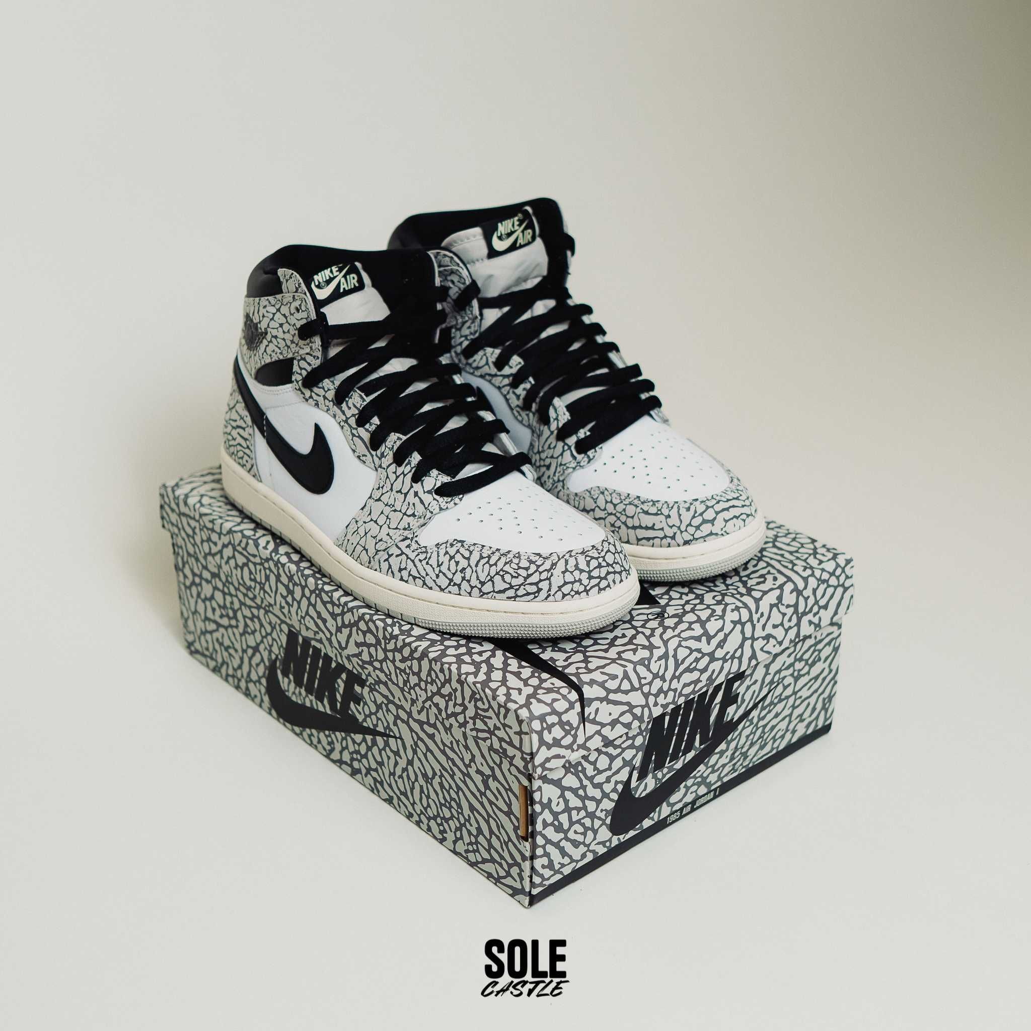 Nike Air Jordan 1 High OG "White Cement" (nu puma, dunk sau yeezy)