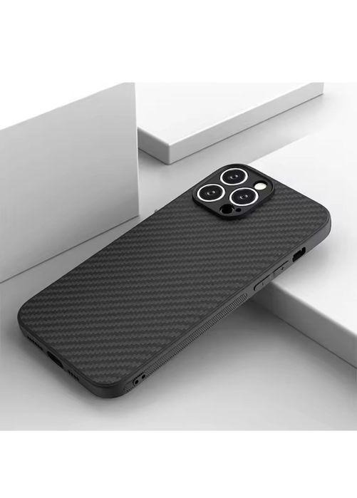 Iphone 13 / 14 15 16 PRO MAX Husa Protectie Camera Carbon Style Black