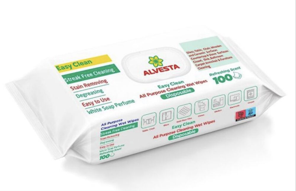Универсални почистващи мокри кърпи ALVESTA