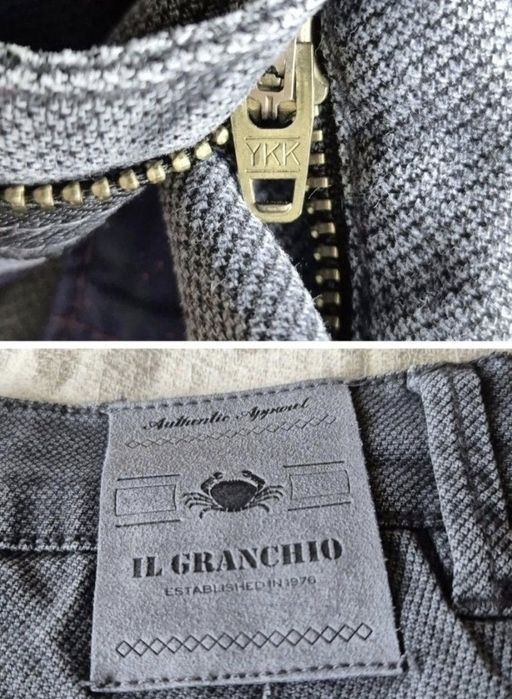 Pantaloni Bărbați Il Granchio Luxury Blu, Gri Închis, 46 IT (W30)