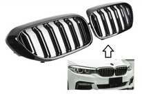 Grile Duble Centrale BMW Seria 5 G30 2017-2020 Negru Lucios