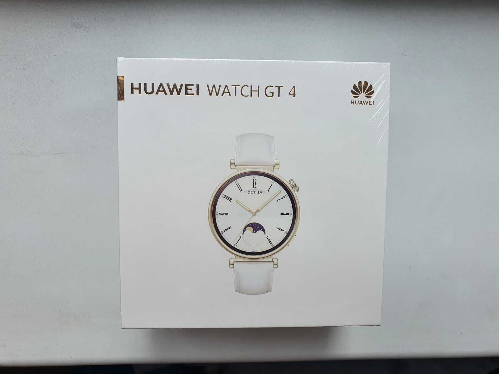 HUAWEI Watch GT 4 Dama Smartwatch White Leather Strap sigilat garantie