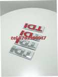 Emblema Tdi Crom Tdi Cu Di Rosu Metalica Volkswagen