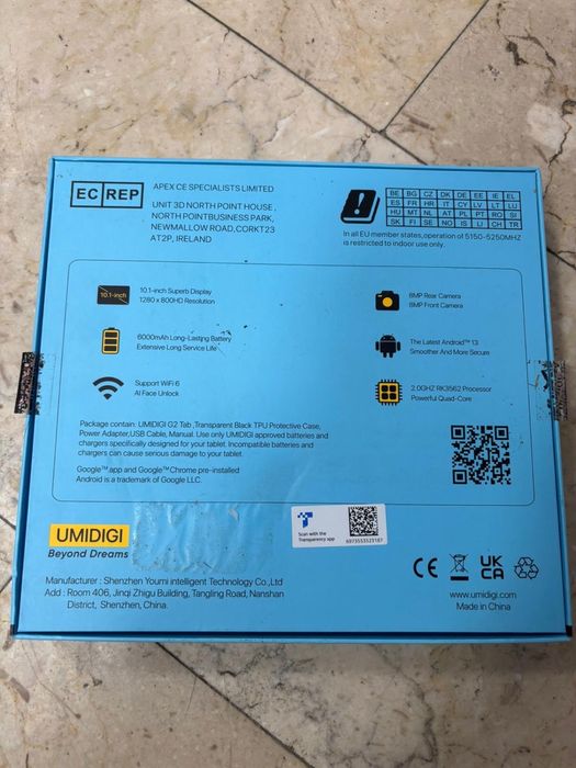 Tableta cu husa Umidigi Tab G2 8gb 64gb 10” noua sigilata