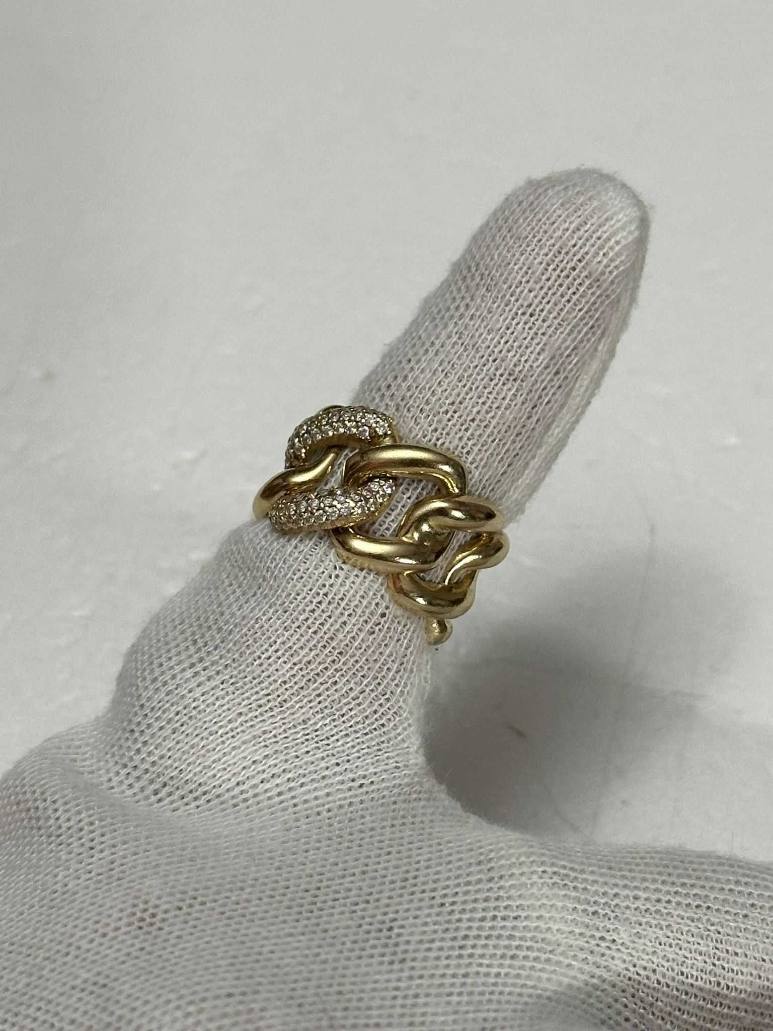 INEL AUR 14K + Cristale Zirconia - Lat - Tip "Lant" - 5.4g - 315lei/gr