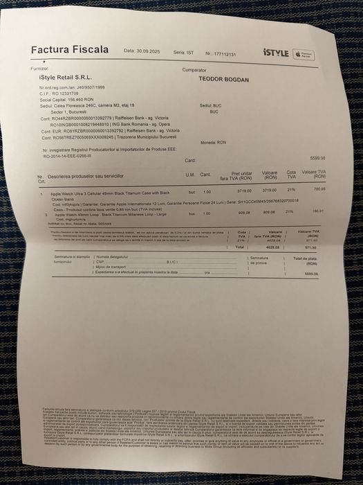 Apple Watch Ultra 3, Nou, sigilat