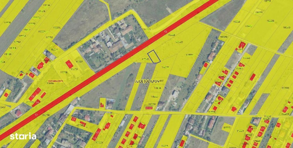 cota 1/2 din teren 600 mp Domnesti, jud Ilfov-id R.09