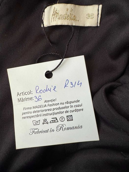 Rochie de seara cu dantela bej  si voal negru NOUA_marime 36