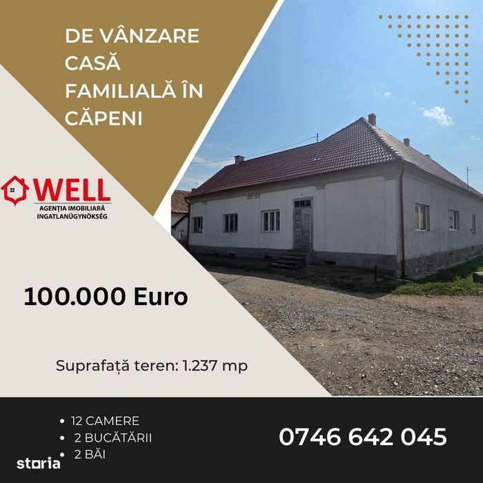 De vânzare casă familială în Căpeni