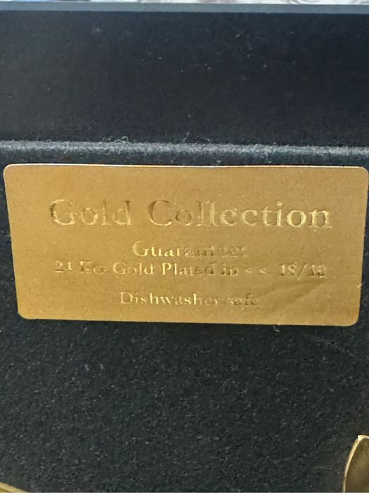 Сет прибори злато 24к