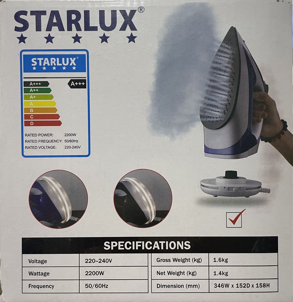 Новый! Электронный утюг Starlux беспроводной и паровой SL-2680