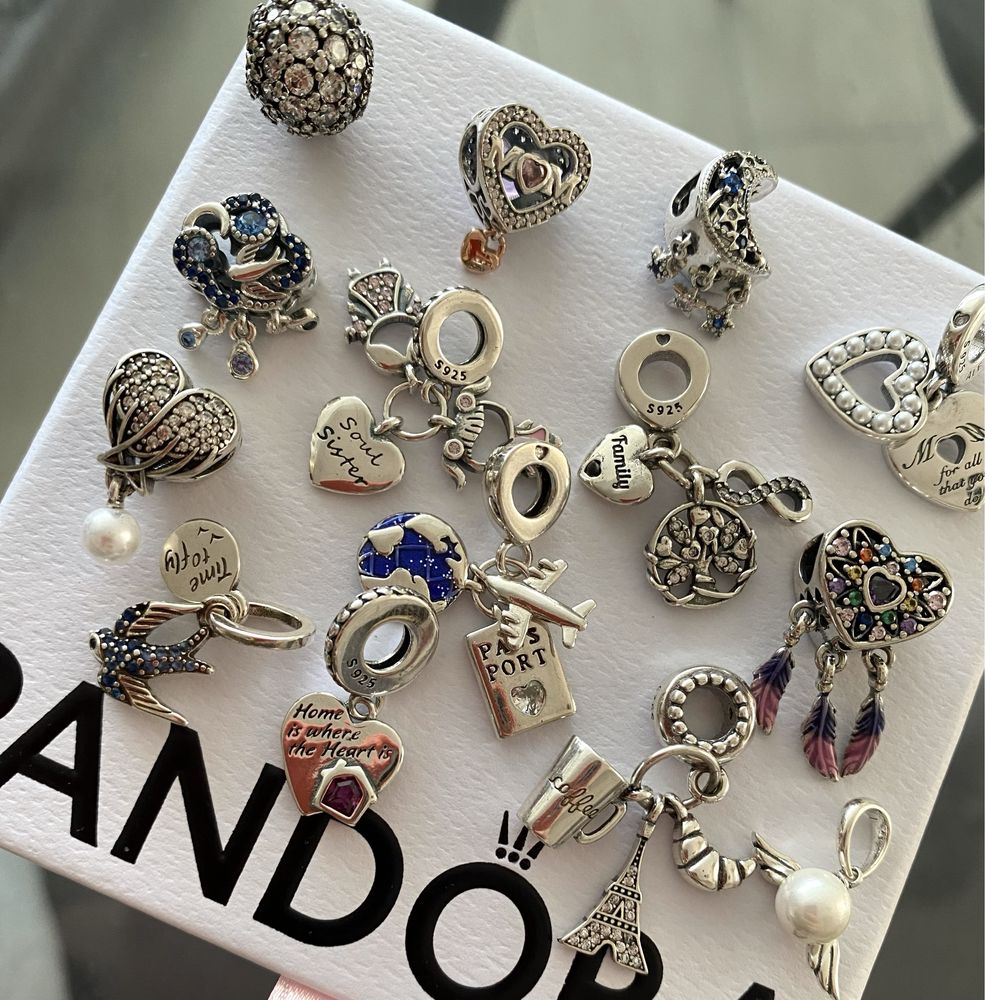 Charm-uri talismane compatibile cu bratara Pandora din 100%argint 925