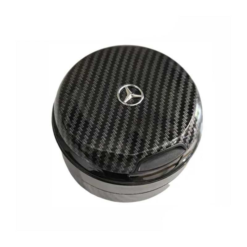 Луксозен пепелник Mercedes с LED светлина – карбон гланц дизайн
