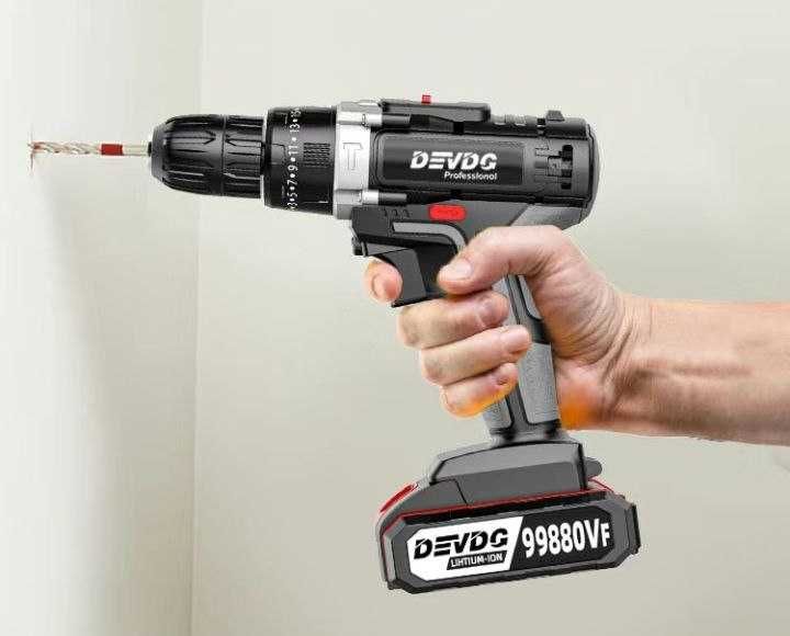 Аккумуляторный шуруповерт DEVOG 99880VF. Мощный