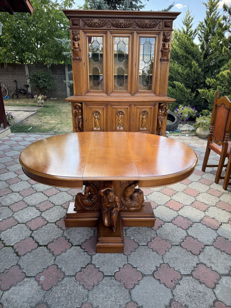 Set mobilier dining din lemn masiv – stil baroc
