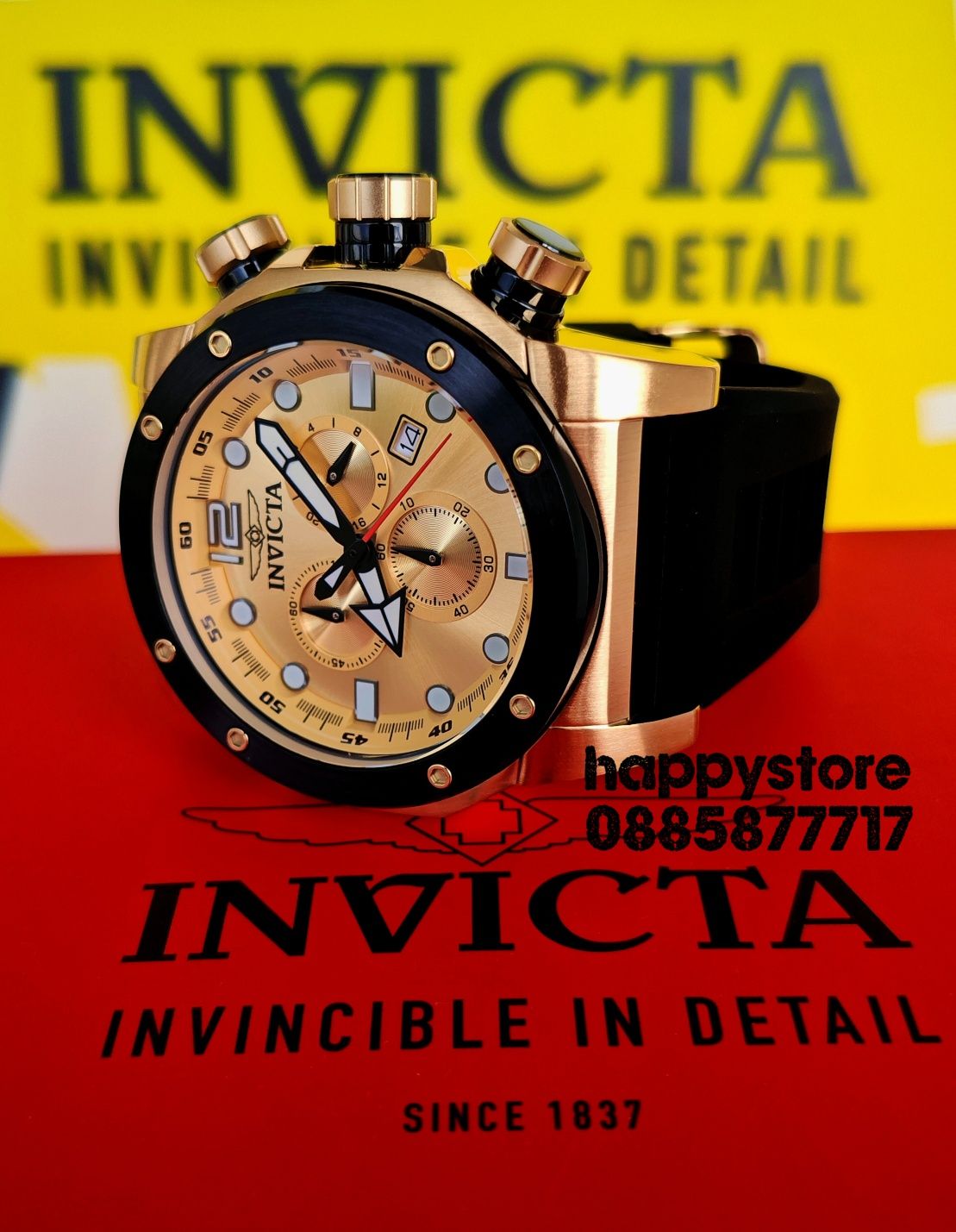INVICTA Sea Hunter black 54 mm, Инвикта нов ръчен часовник