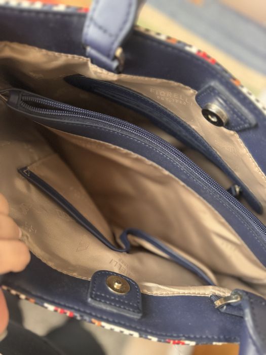 Чанта Fiorelli голяма синьо бяло червено