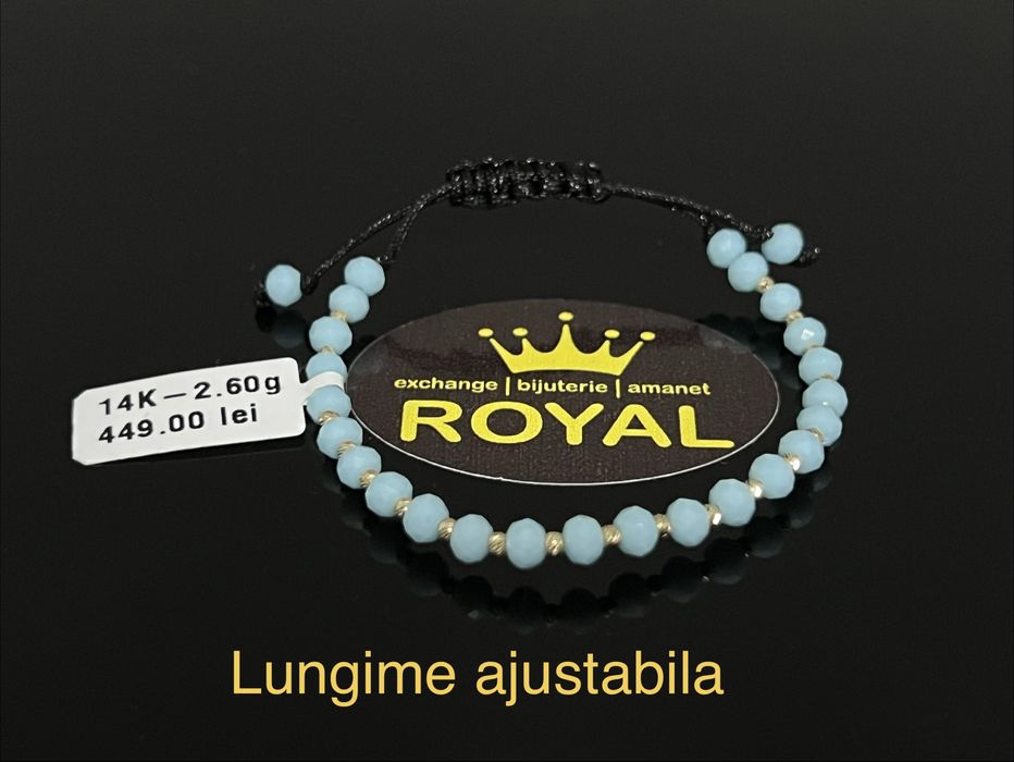 Bijuteria Royal CB : Bratara cu snur aur 14k 2,60gr