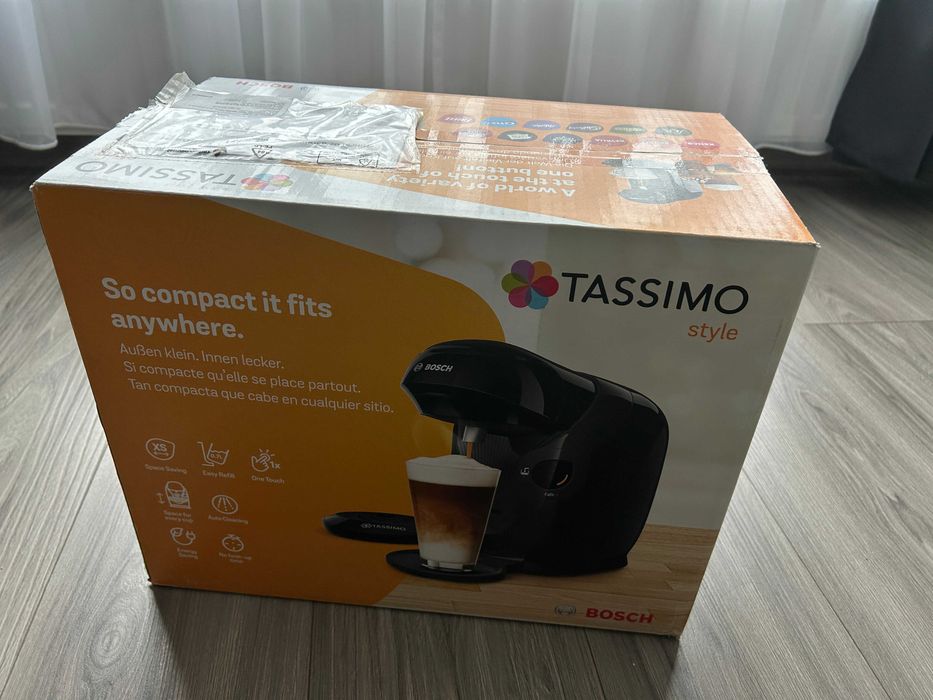 Espressor cu capsule Bosch Tassimo TAS1102 negru, 1400W, NOU in cutie