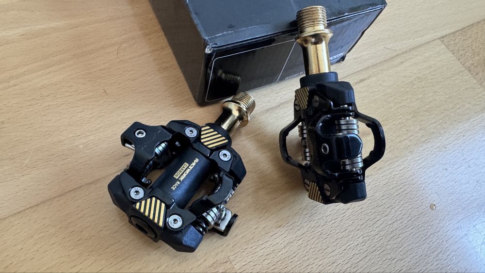 Pedale carbon spd NOI clipless cu adaptor mtb bicicleta gravel sosea