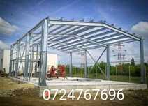 Vand hala structura metalica 10x20x4 prindere pe șuruburi vopsita și f