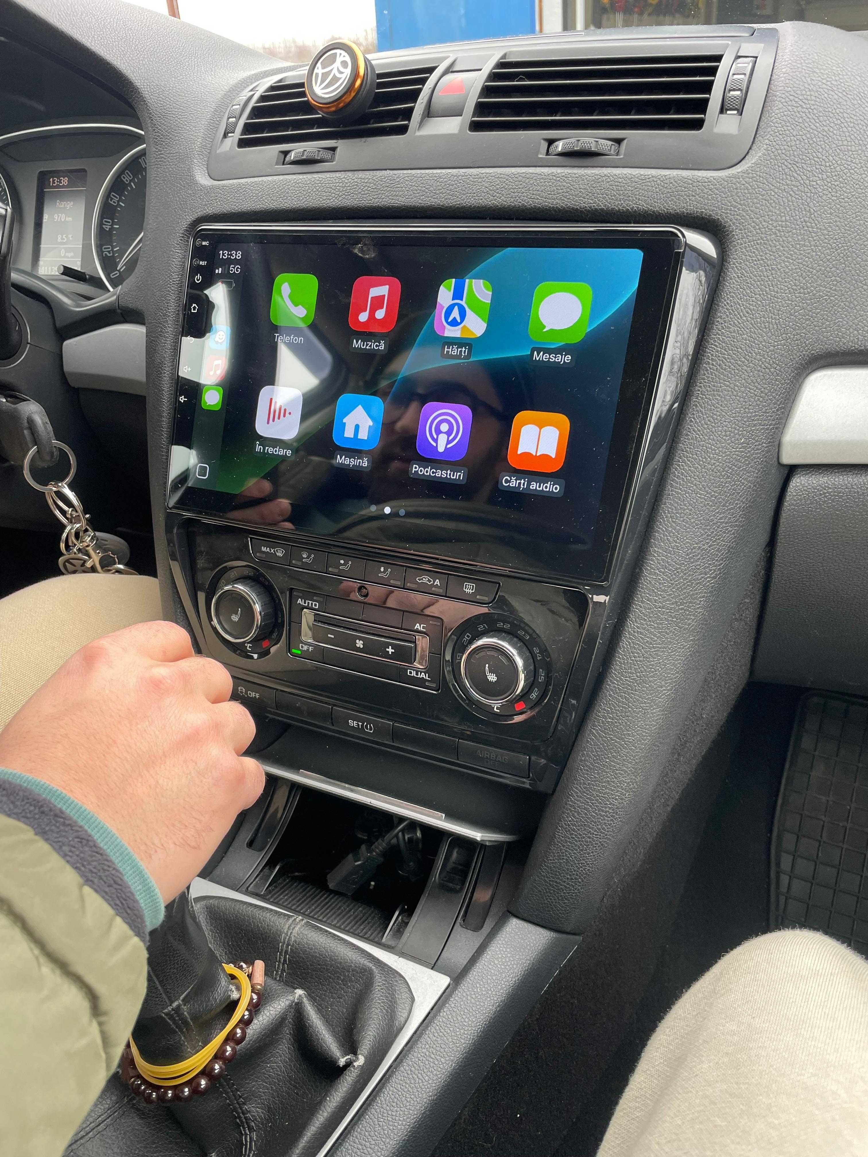 Navigatie Android Skoda Octavia 2 Carplay Android Auto + Camera