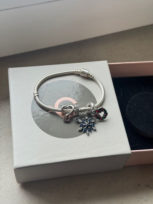 Гривна и талисман Pandora 16 sm. Проба 925