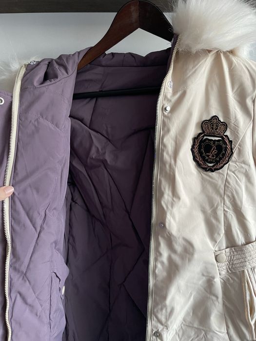 Пухено зимно яке двулицево