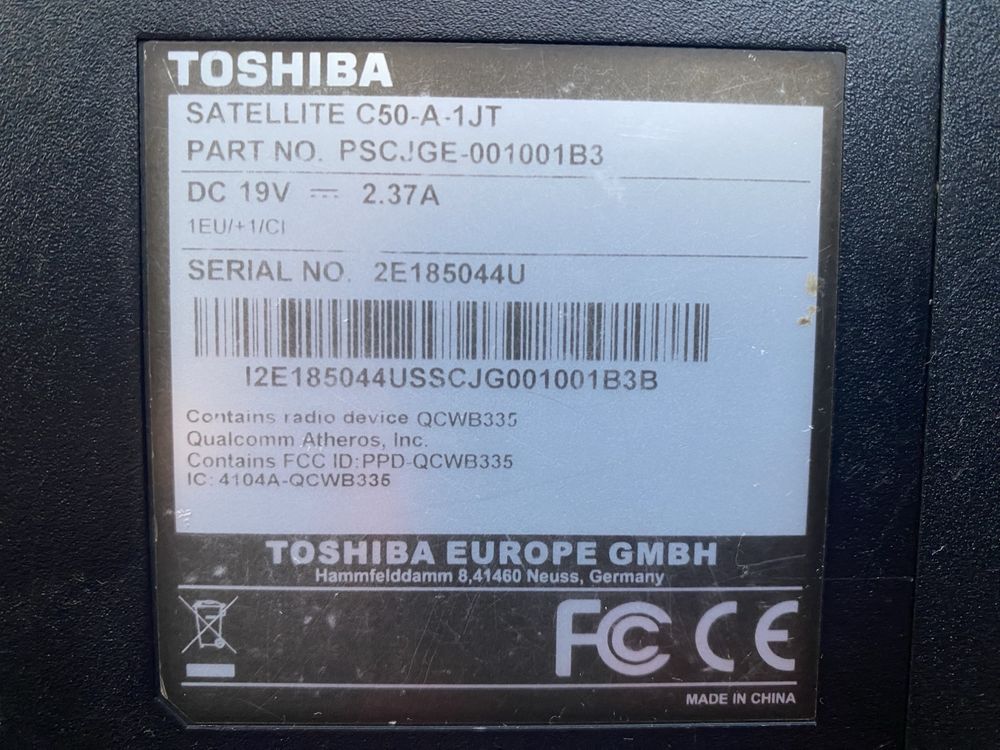 Лаптоп Toshiba