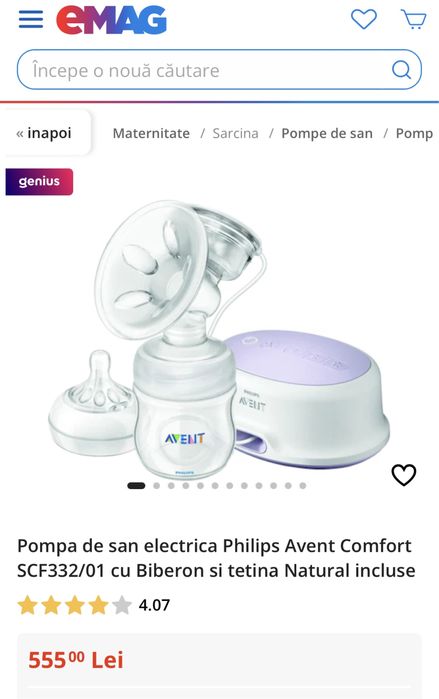 Pompa de san electrica Philips Avent Confort