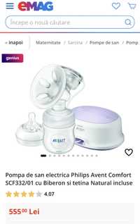 Pompa de san electrica Philips Avent Confort