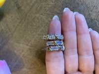 Луксозен сребърен Комплект пръстен и халки модел на Tiffany