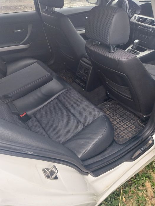 Перфектен Черен ел. кожен салон с мемори  Ляв Волан BMW E91 LCI FACE