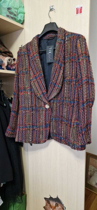 Sacou dama clasic/chanell style, nou, masura 46-48 FixFashion