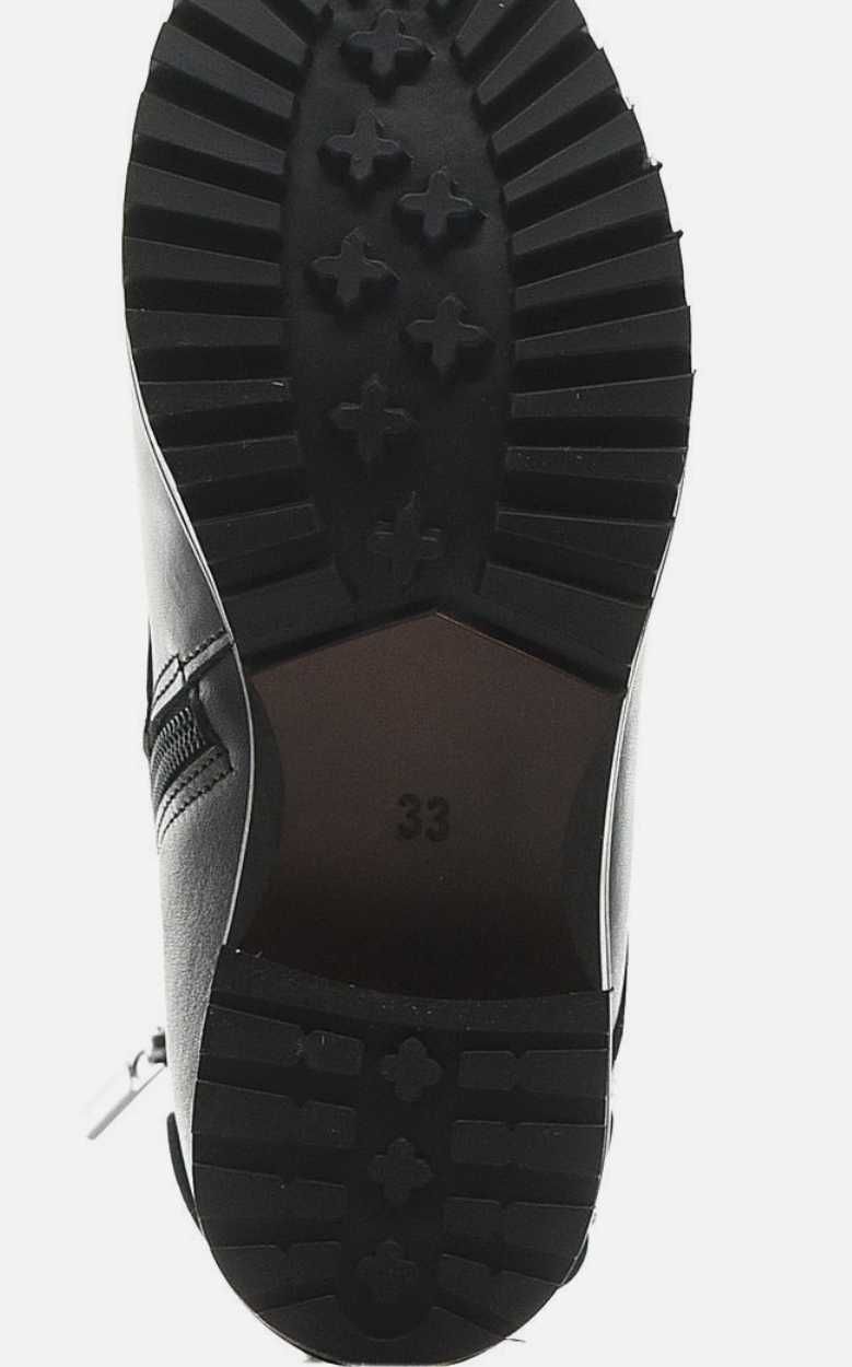 Продам зимние кожаные черные ботинки 41 размера на натуральном меху