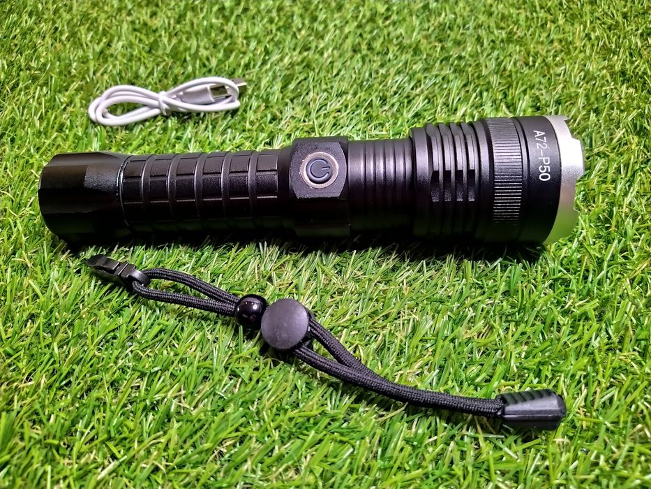 Lanterna Profesionala LED cu zoom telescopic, A72 XHP50.2  USB, 20W