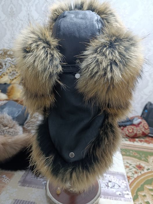 Шапка-Малахай (Енот) Меховая Натуральная