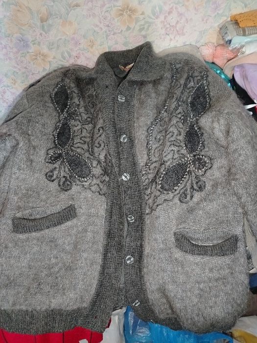 Шерстяная кофта носки варюжки