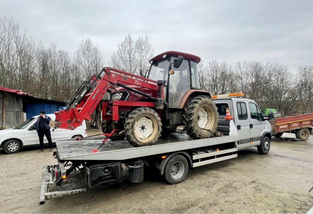 Transport utilaje , motostivuitoare , nacele , excavatoare, tractoare