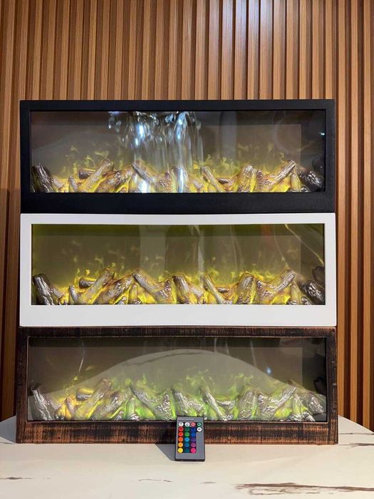 Изкуствена LED камина, Електрическа, Реалистични пламъци, 61х21х11 см