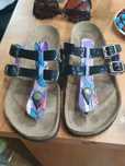 Джапанки цветни .  розови Барби Birkenstock. R36